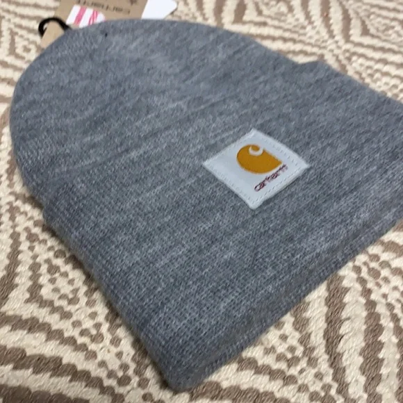 Carhartt beanie hat light gray - Picture 6 of 7